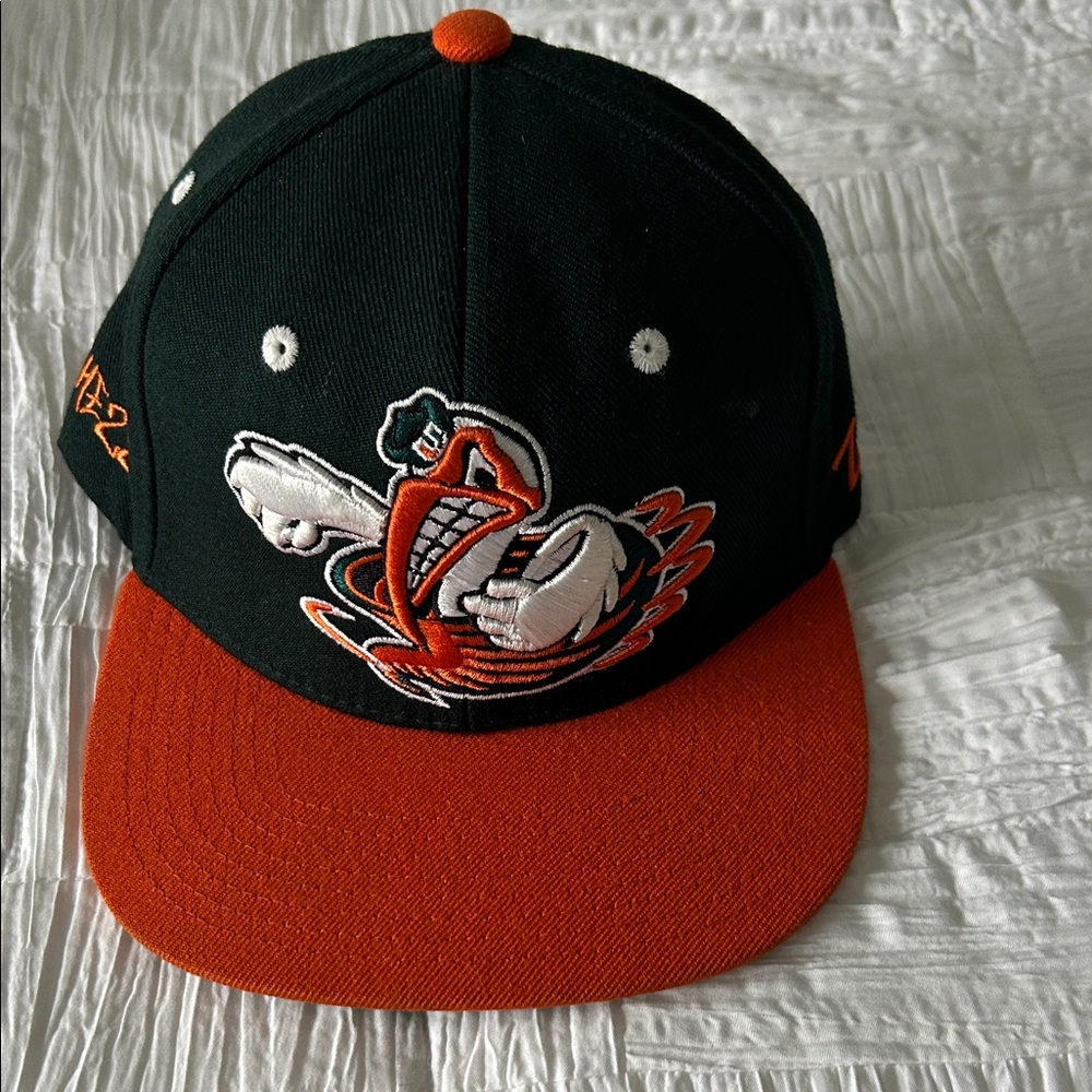 Zephyr Green and Cream Cap with Embroidered Detail